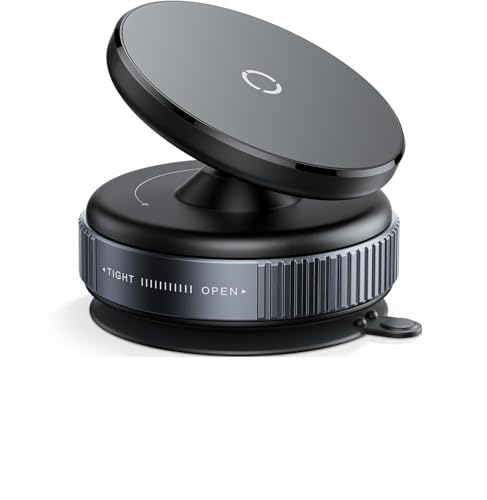 Vacuum Magnetic Phone Holder Stand – 360° Adjustable Suction Mount for Car, Desk & Wall