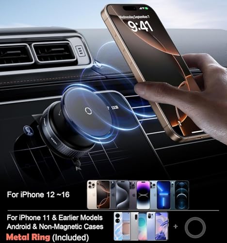 Vacuum Magnetic Phone Holder Stand – 360° Adjustable Suction Mount for Car, Desk & Wall