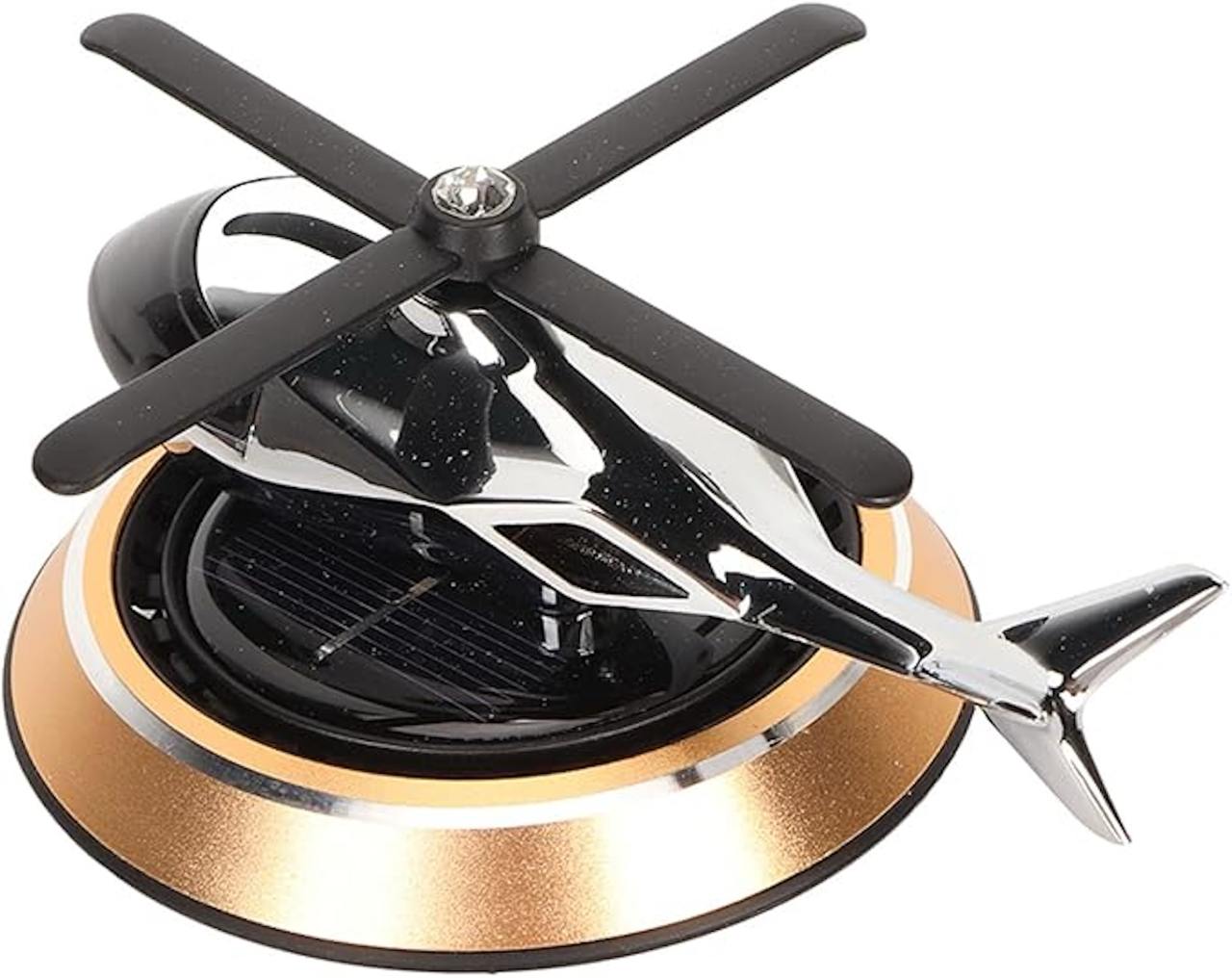 Solar Car Helicopter Air Freshener – Rotating Perfume Diffuser for Dashboard Decoration