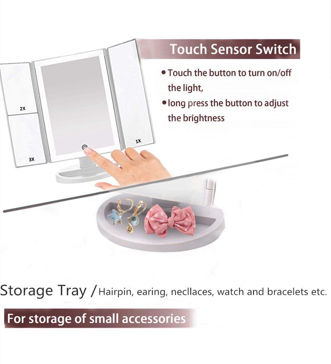 Tri-Fold Makeup Mirror – Your Ultimate Beauty Companion