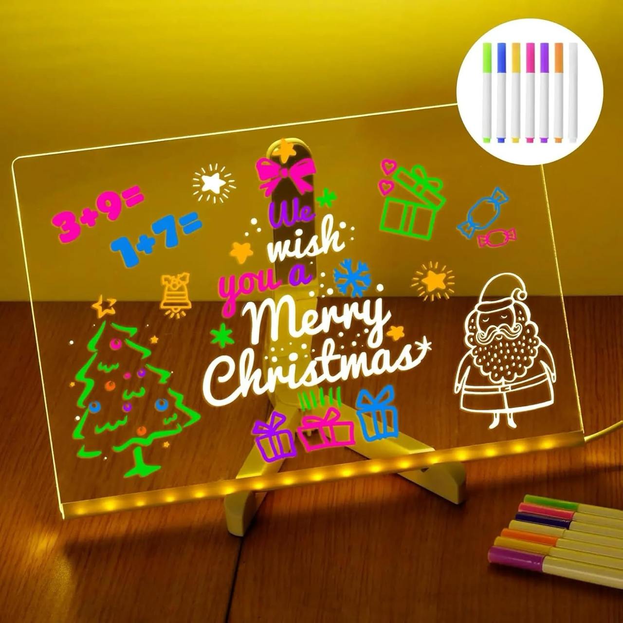 3D Acrylic LED Writing Board with Pen