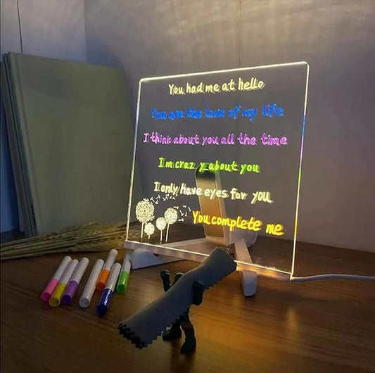 3D Acrylic LED Writing Board with Pen